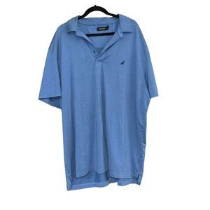 NAUTICA Men’s Blue Collared Short Sleeve Top Size XXL